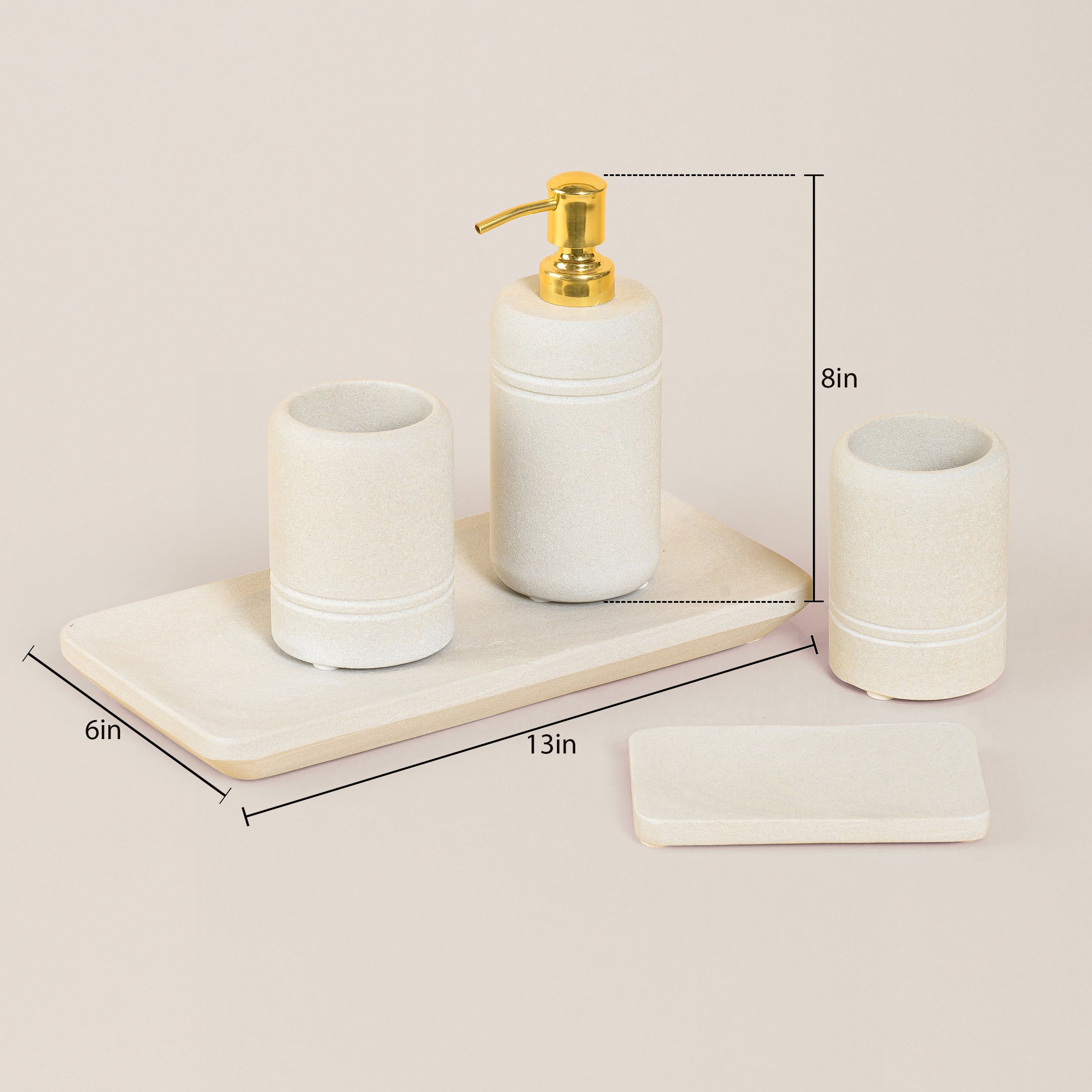 SANDSTONE BATHROOM SET