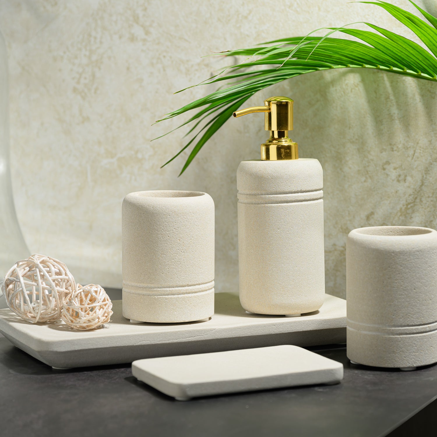 SANDSTONE BATHROOM SET