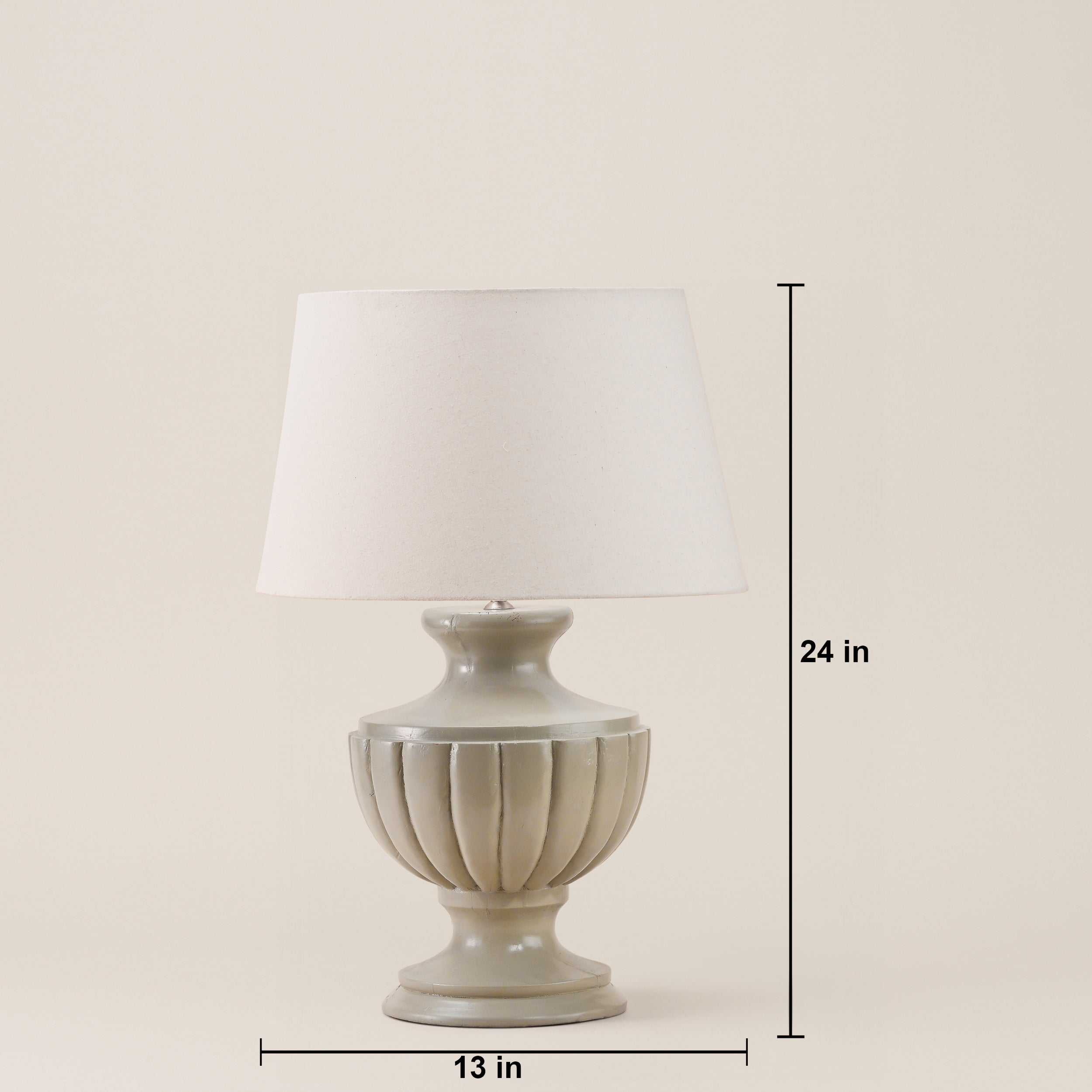 SOLID WOODEN TABLE LAMP