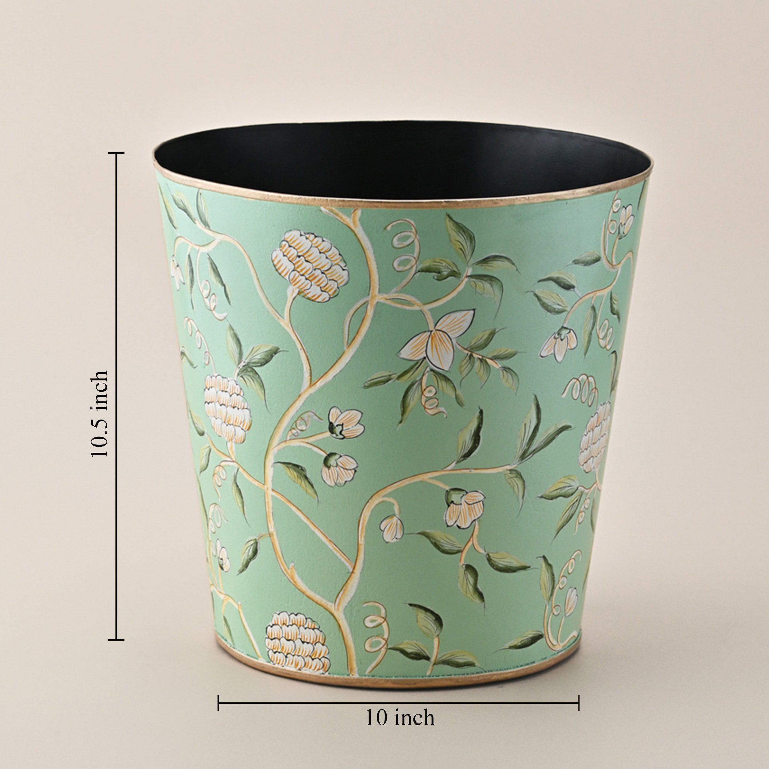 Hand painted Meadow Bliss Waste Bin by Kasa Holzer