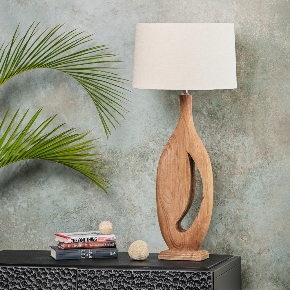 WOODEN TABLE LAMP