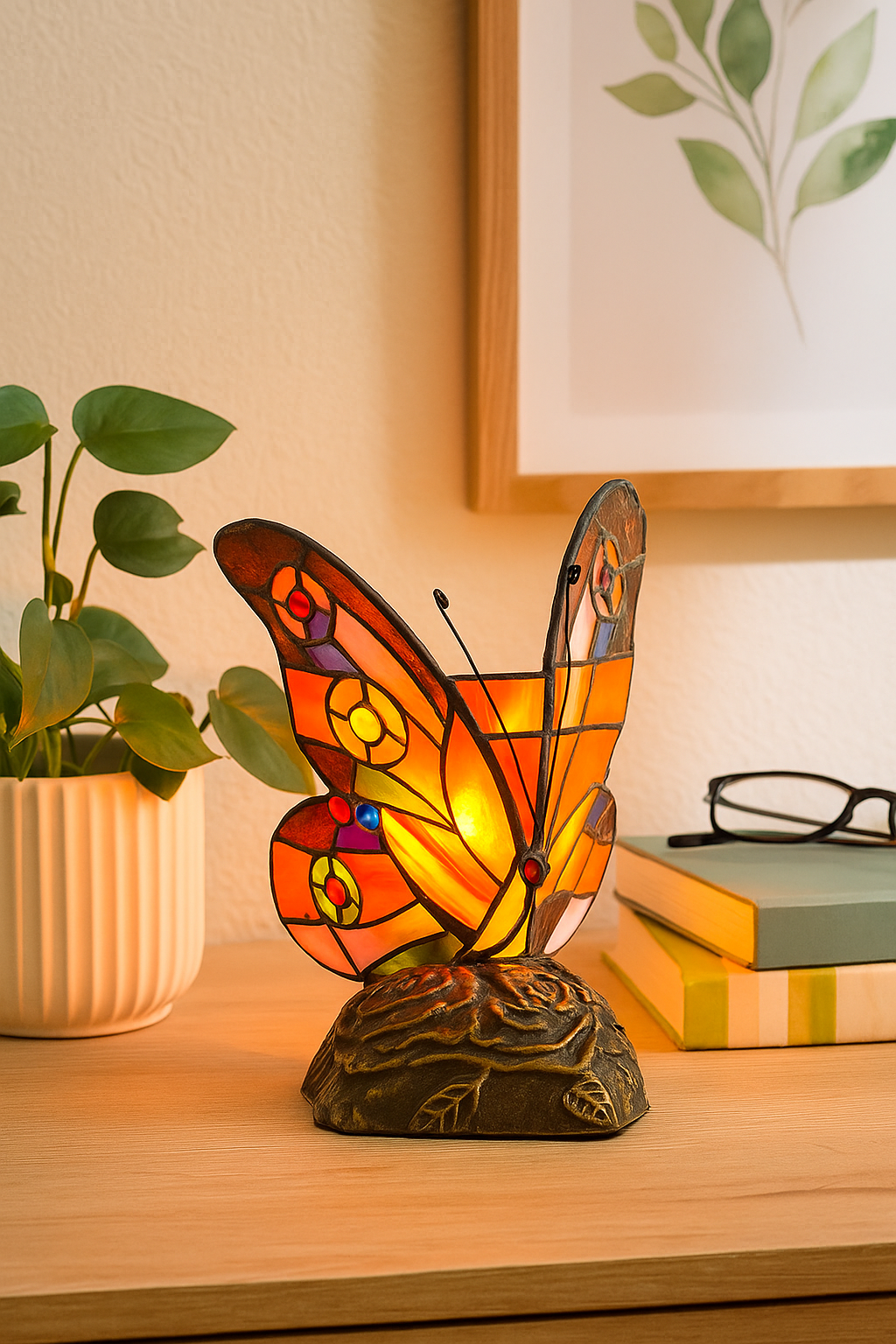 BUTTERFLY TIFFANY TABLE LAMP